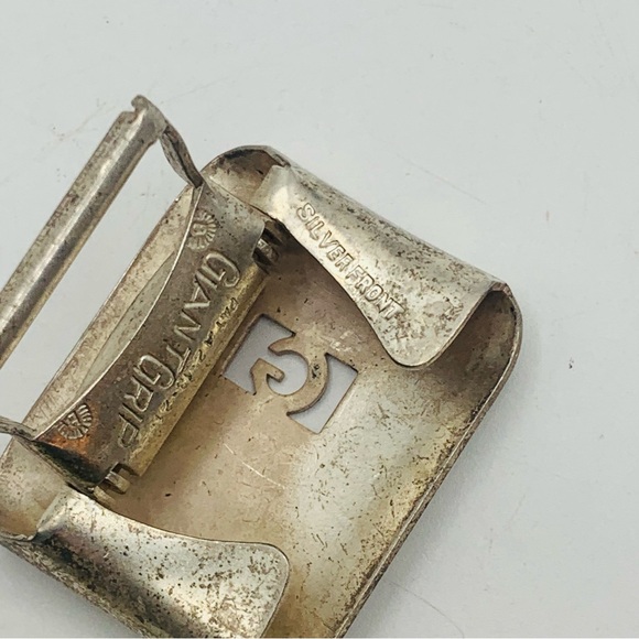 Vintage Giant Grip Silverfront Belt Buckle – Monogram “G” – Silver-Plated - Picture 9 of 9